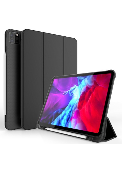 iPad Pro 11 Inç (2021 2020 2022) Kalem Yuvalı Üç Katlı Standlı Akıllı Deri Tablet Kılıfı (Yurt Dışından)