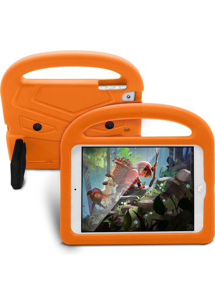 iPad Mini 4 3 2 1 Serçe Desenli Çocuk Dostu Eva Telefon Koruma stand Turuncu Tablet Kılıfı (Yurt Dışından)