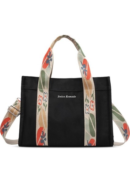 Kadın Günlük Vintage Omuz Çantası Tote Çanta - Beyaz (Yurt Dışından)