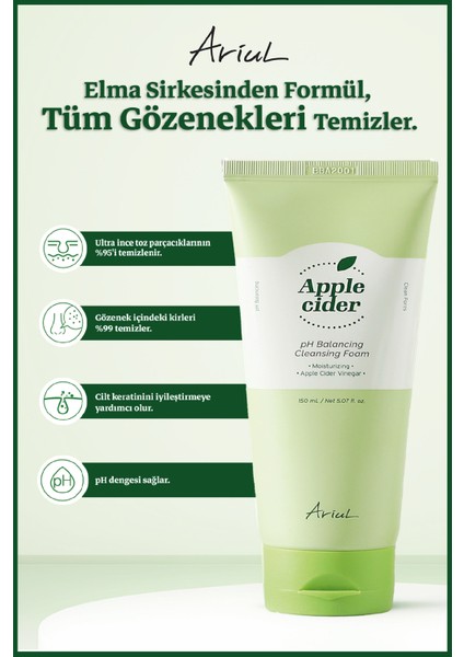 Derin Gözenek Temizleyici Ph Dengeleyici Cilt İyileştirici Temizleme Köpüğü 150 Ml