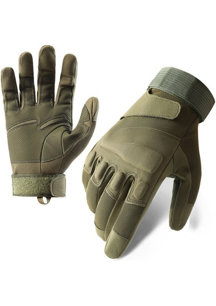 Motorcular ve Taktik Kullanıcılar Için Kış Koruyucu Eldivenler Askeri Yeşil ZS-003 (Yurt Dışından)