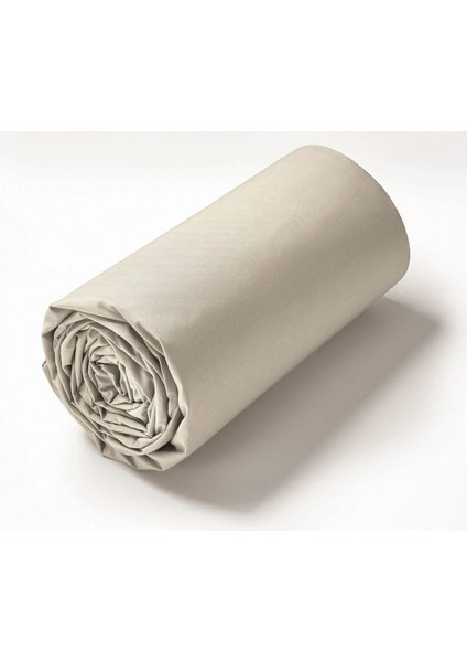 Home Yüzde Yüz Pamuklu Bej 120x200+50x70 Tek Kişilik Lastikli Çarşaf Takımı