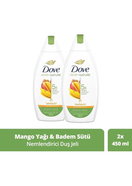 Care By Nature Nemlendirici Duş Jeli Mango Yağı & Badem Özü 450 ml X2