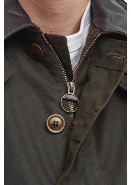 Barbour Shoreman Yağlı Ceket OL51 Olive indirimleri