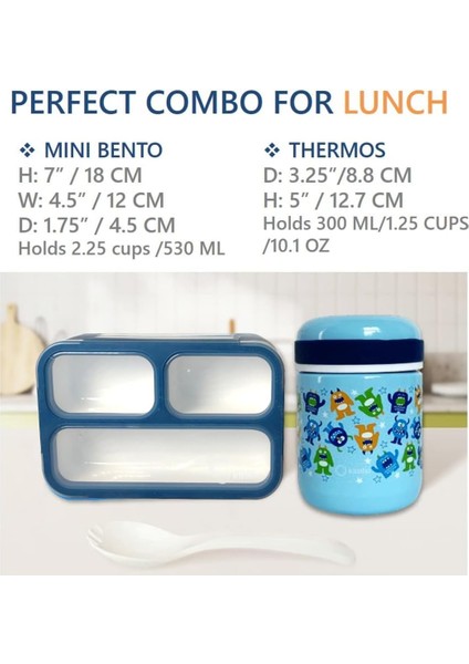 Yalıtımlı Bardak Yalıtımlı Paslanmaz Çelik Geniş Ağızlı Çorba Erkek Kız Okul Sızdırmaz Termal Vakum Mühürlü Konteyner 300 ml Mavi Set ile Çocuk Öğle Yemeği Kutusu (Yurt Dışından) fiyatları