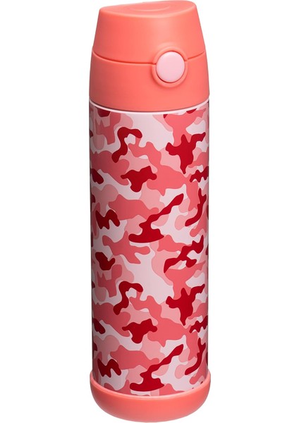 Çocuk Su Şişesi Yalıtımlı Paslanmaz Çelik Pipetli Termos (Kız/erkek) – Lama 12 Oz. (Yurt Dışından)