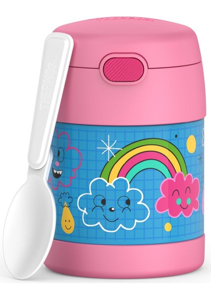 ， Yalıtımlı Mama Kavanozu – 10 Oz Pembe – Katlanabilir Kaşıklı Çocuk Dostu Yalıtımlı Mama Kavanozu (Yurt Dışından)