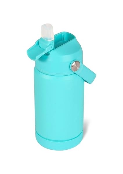 ， 12 Oz Sızdırmaz Çocuklar Su Şişesi Samanlı Yalıtımlı Paslanmaz Çelik Vakumlu Şişe Okul Için Bpa Ücretsiz Yeşil (Yurt Dışından)