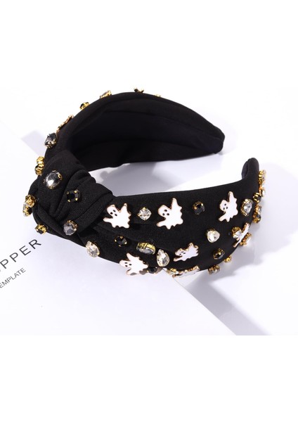 Halloween Headband Women's Ghost Pumpkin Spider Ghost Head Knotted Headband Decoration Wide Top Knot Headband Halloween Hair Accessories Costume Party Gift (Yurt Dışından) modelleri