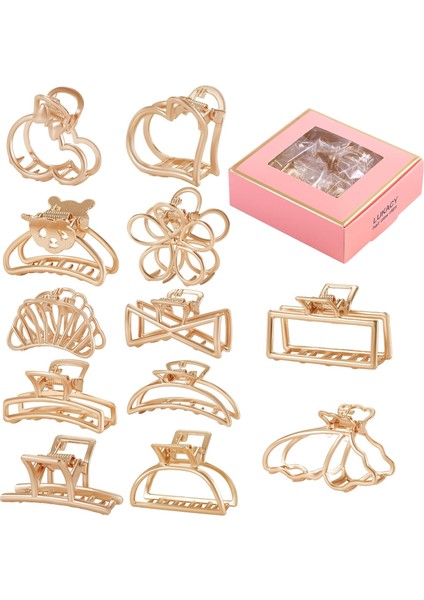 Case Pack Large Metal Hair Clips 4 Inch For Women And Thinner Perfect Jaw Clips Thick Hair Style Strong Hold Hair Fashion Hair Accessories (Yurt Dışından)