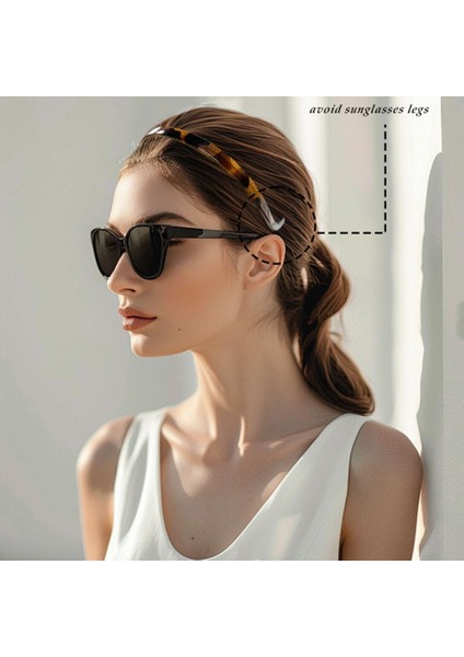 Pcs Tight Fitting Headband Comfortable Plastic Fashion Headband Non-Slip Shark Teeth Thin Hair Accessories Suitable For Women Wearing Glasses (Yurt Dışından)