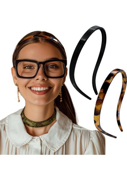 Pcs Tight Fitting Headband Comfortable Plastic Fashion Headband Non-Slip Shark Teeth Thin Hair Accessories Suitable For Women Wearing Glasses (Yurt Dışından)