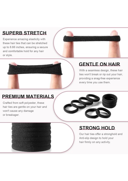 120PCS Non-Damaging Hair Bands For Women's Thick Hair, Large Soft Seamless Nylon Elastic Hair Bands, Ponytail Hair Clips, Hair Bands, Women's Hair Accessories, Neutral Colors 2 (Yurt Dışından) fırsatları