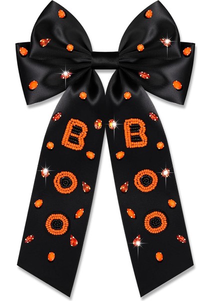 Halloween Bow Hair Accessories Hairpin Candy Corn Pumpkin Ghost Hair Bow Large Orange Black Hairband Hairpin Halloween Costume Costume Gift (Yurt Dışından) fiyatları