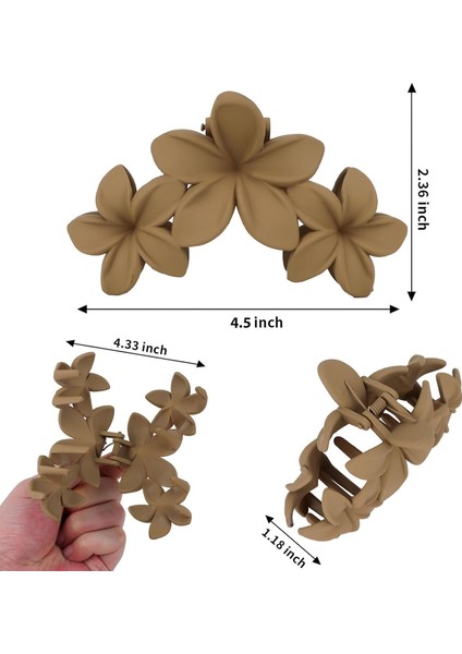 Women's Large Matte Claw Hair Clips - 4.5 Inch Non-Slip Strong Fixing Clips For Thick Hair, Hair Accessories (Yurt Dışından) modelleri