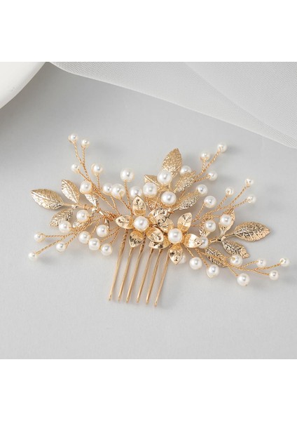 Bridal Hair Comb, Hair Accessories Bendable Leaf Hair Piece Vintage Wedding Hair Accessories Bride Bridesmaids Ladies Girls (Yurt Dışından)