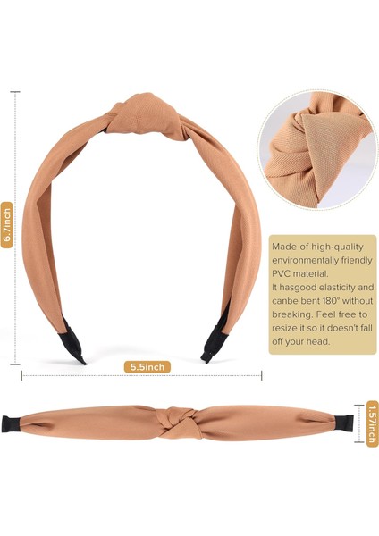 Women Girls Headbands 6 Pieces Fashion Top Knotted Headbands - Womens Knotted Headbands Wide Band Hairband Hair Accessories (Yurt Dışından) modelleri