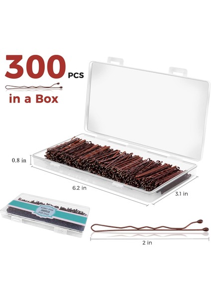 300 Pieces Hair Clips Brown Brown Hair Clips For Women Girls And Kids Invisible Curling Hair Clips With Storage Box Painless Hair Clips (2 Inch Brown) (Yurt Dışından) fiyatları