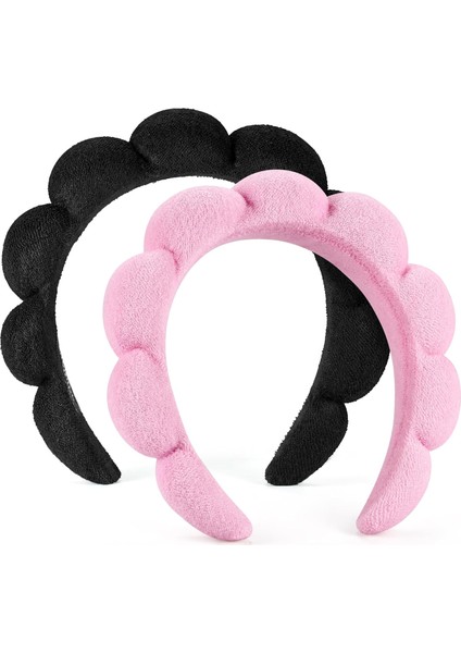Spa Headbands For Face Washing Or Facial 2 Piece Set Skin Care Headband Fluffy Makeup Headband For Face Washing, Facial Mask, Skin Care (Yurt Dışından) fiyatları
