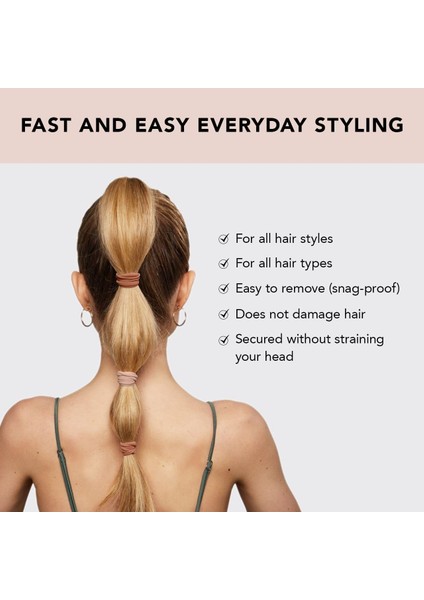 Elastic Hairbands For Women Thick Hairbands Damage-Free Soft Rubber Bands Women Hairbands And Ponytail Hairbands Small Hairbands For Thick Hair (20PCS Blush) (Yurt Dışından) modelleri