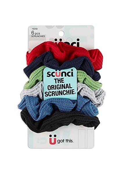 Waffle Knit Elastic Band Navy, White, Red, Blue, Grey And Black Women's Headbands 6-Pack (Yurt Dışından)