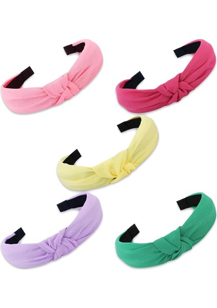 Pack Women's Headband Knotted Headband Solid Color Headband Non-Slip Headband Women's Thin Thick Short Hair Washing Face Hair Accessories Women's Gift (Yurt Dışından)