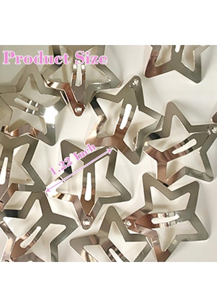 20PCS 1.25 Inch (Star Hair Accessories - Non-Slip Metal Snap Hair Clips And Hair Clips For Girls And Women (Yurt Dışından) modelleri