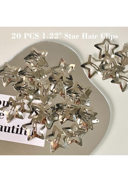 20PCS 1.25 Inch (Star Hair Accessories - Non-Slip Metal Snap Hair Clips And Hair Clips For Girls And Women (Yurt Dışından) fırsatları