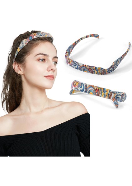 Women's Sunglasses Headband - Square Design Foldable Non-Slip Headband With Tooth Holes For Everyday Accessories (White One Size) (Yurt Dışından)