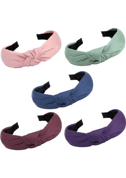 Pack Women's Headband Knotted Headband Solid Color Headband Non-Slip Headband Women's Thin Thick Short Hair Washing Face Hair Accessories Women's Gift (Yurt Dışından)