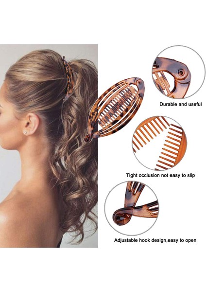 Pieces Hair Clips Retro Hair Cutting Comb Tools For Thick Curly Hair Accessories Fishtail Double Banana Clips Set For Women Girls (Yurt Dışından) modelleri