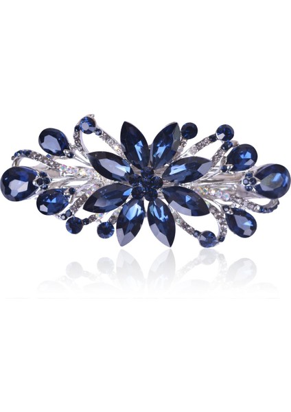 The Flower Luxury Design Hairpin Is Also A Perfect Mother's Day Gift For Mom (Dark Blue) (Yurt Dışından) fiyatları