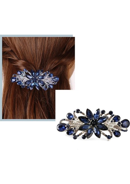The Flower Luxury Design Hairpin Is Also A Perfect Mother's Day Gift For Mom (Dark Blue) (Yurt Dışından) modelleri