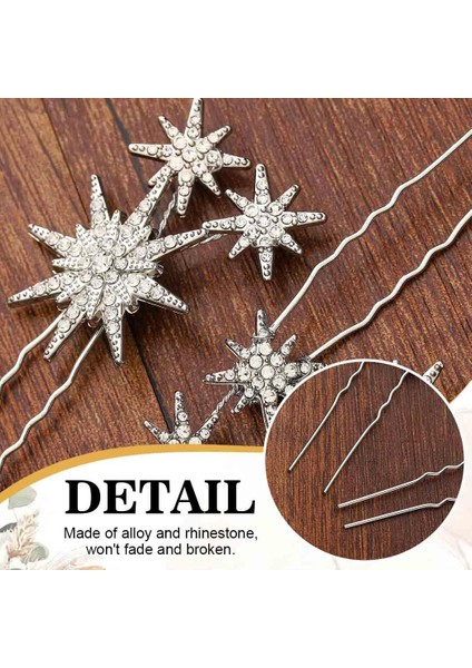Casdre Star Shape Rhinestone Hair Clip Bridal Hair Accessories Sparkling Crystal Bridal Wedding Hair Accessories For Women And Girls (5 Pack) (Yurt Dışından) fırsatları
