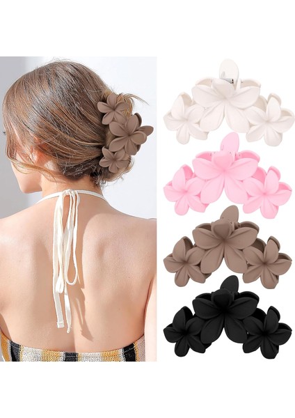 Flower Hair Accessories: 4pcs Matte Feather Hair Clips Women And Girls Strong Fixing Clips (Yurt Dışından)