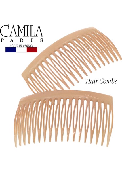 French Hair Comb Curved Beige French Twist Hair Comb Decorated Strong Fixed Hair Clip Suitable For Styling Girls Hair Accessories (Yurt Dışından)