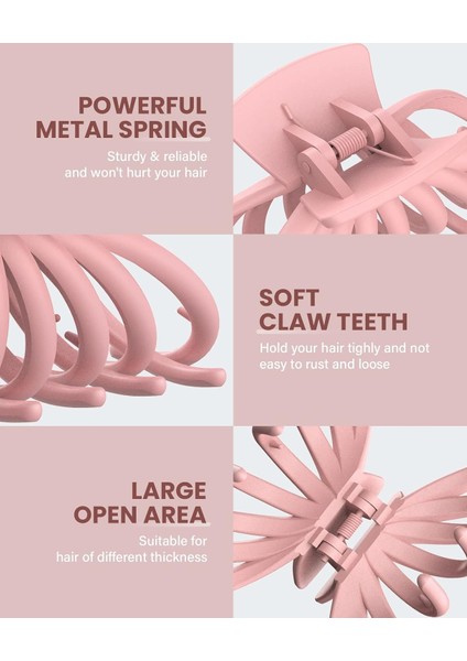 Women Hair Clips Matte Non-Slip Large Hair Clips For Thick And Thin Hair 4.7 Inch Styling Large Hair Clips Fashion Hairstyle Accessories Women Girls Christmas Gifts (Yurt Dışından) fırsatları