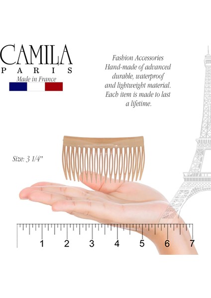 French Hair Comb Curved Beige French Twist Hair Comb Decorated Strong Fixed Hair Clip Suitable For Styling Girls Hair Accessories (Yurt Dışından)