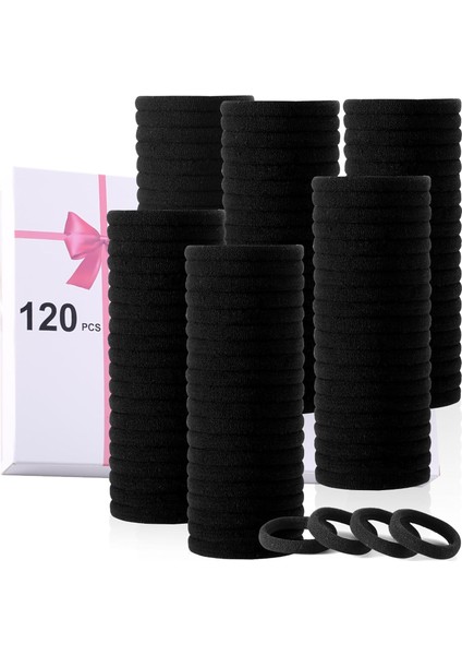 120PCS Non-Damaging Hair Bands For Women's Thick Hair, Large Soft Seamless Nylon Elastic Hair Bands, Ponytail Hair Clips, Hair Bands, Women's Hair Accessories, Neutral Colors 2 (Yurt Dışından)