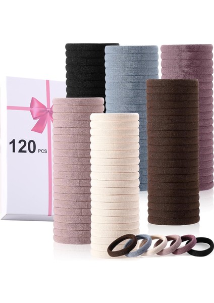 120PCS Non-Damaging Hair Bands For Women's Thick Hair, Large Soft Seamless Nylon Elastic Hair Bands, Ponytail Hair Clips, Hair Bands, Women's Hair Accessories, Neutral Colors 2 (Yurt Dışından) fiyatları
