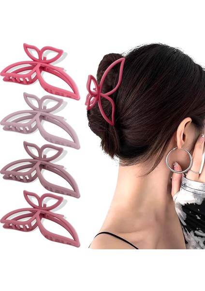 Butterfly Claw Clip Metal Hair Clip 4.3 Inch Gold Hair Clip Women's Non-Slip Cute Hair Clip Fashion Hair Shark Accessories (Butterfly) (Yurt Dışından)