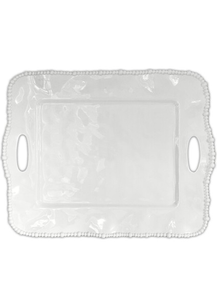 Joke Table Kitchen Melamin Dikdörtgen Tepsi Beyaz