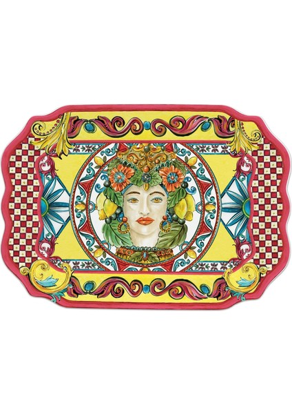 Sicily Tepsi 47 cm x 33 cm Turuncu