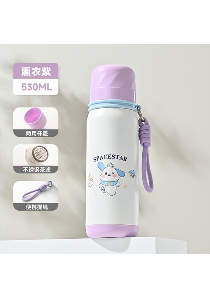 530 ml Büyük Kapasiteli 316 Paslanmaz Çelik Termos Bardak Mermi Yetişkin Açık Su Isıtıcısı Taşınabilir Erkek ve Kadın Çocuk Öğrenci Su Bardağı (Yurt Dışından)