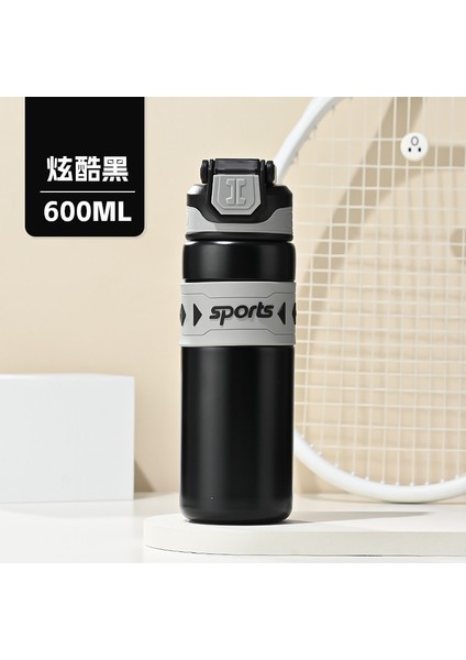 600ML Spor Su Bardağı 316 Paslanmaz Çelik Termos Bardak Büyük Kapasiteli Yazlık Pipetli Bardak Spor Büyük Kapasiteli Bardak (Yurt Dışından)