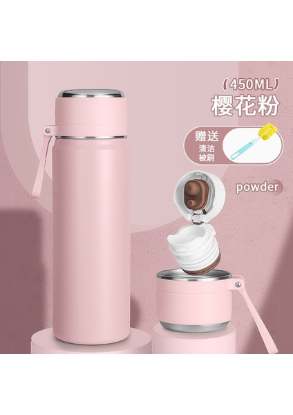 450 ml Su Bardağı Termos Bardak Yeni 316 Paslanmaz Çelik Öğrenci ve Çocuk Yüksek Görünümlü Taşınabilir Çay Bardağı (Yurt Dışından)