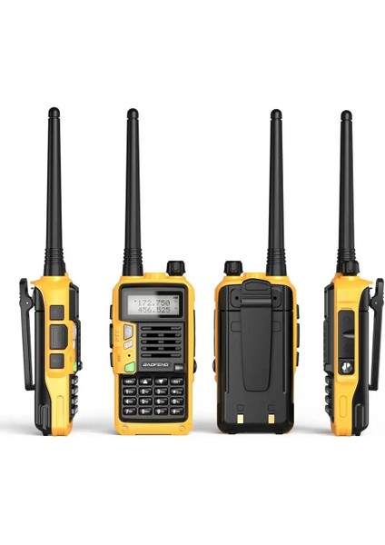 Baofeng Uvs9 Plus 8W 2200MAH Fm Uhf/vhf El Telsiz +Yedek Batarya Sarı