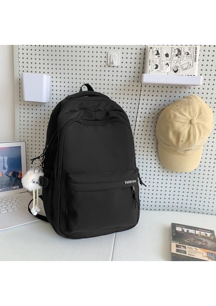 Erkekler, Ortaokul Öğrencileri, Lise Öğrencileri, Okul Çantaları, Kadınlar Için Basit ve Çok Yönlü Seyahat Sırt Çantaları Için Büyük Kapasiteli, Yükü Azaltan Düz Renkli Sırt Çantası (Yurt Dışından)