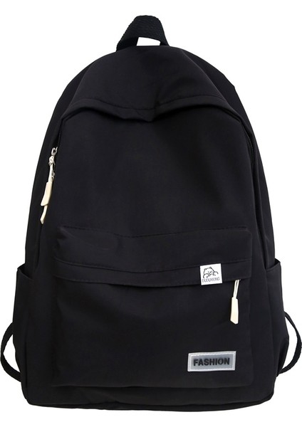 Kore Tarzı Sırt Çantası Büyük Kapasiteli Orta ve Lise Okul Çantası Üniversite Öğrencisi Düz Renk Çok Yönlü Bilgisayar Sırt Çantası (Yurt Dışından)