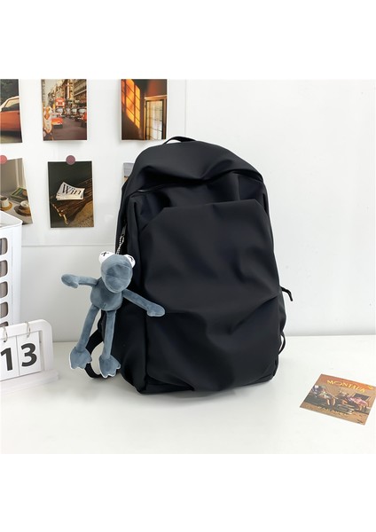 Kadınlar Için Büyük Kapasiteli Düz Renkli Sırt Çantası, Kore Versiyonu, Çok Yönlü Okul Çantası, Erkek Lise Öğrencisi Sırt Çantası (Yurt Dışından)